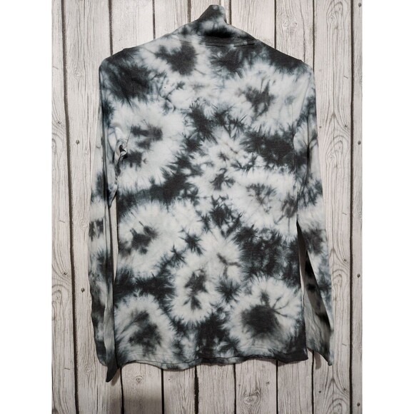 PINK Turtleneck Women’s Small Gray Active Pullover Acid Wash Tie Die Long Sleeve - Picture 5 of 6